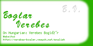 boglar verebes business card